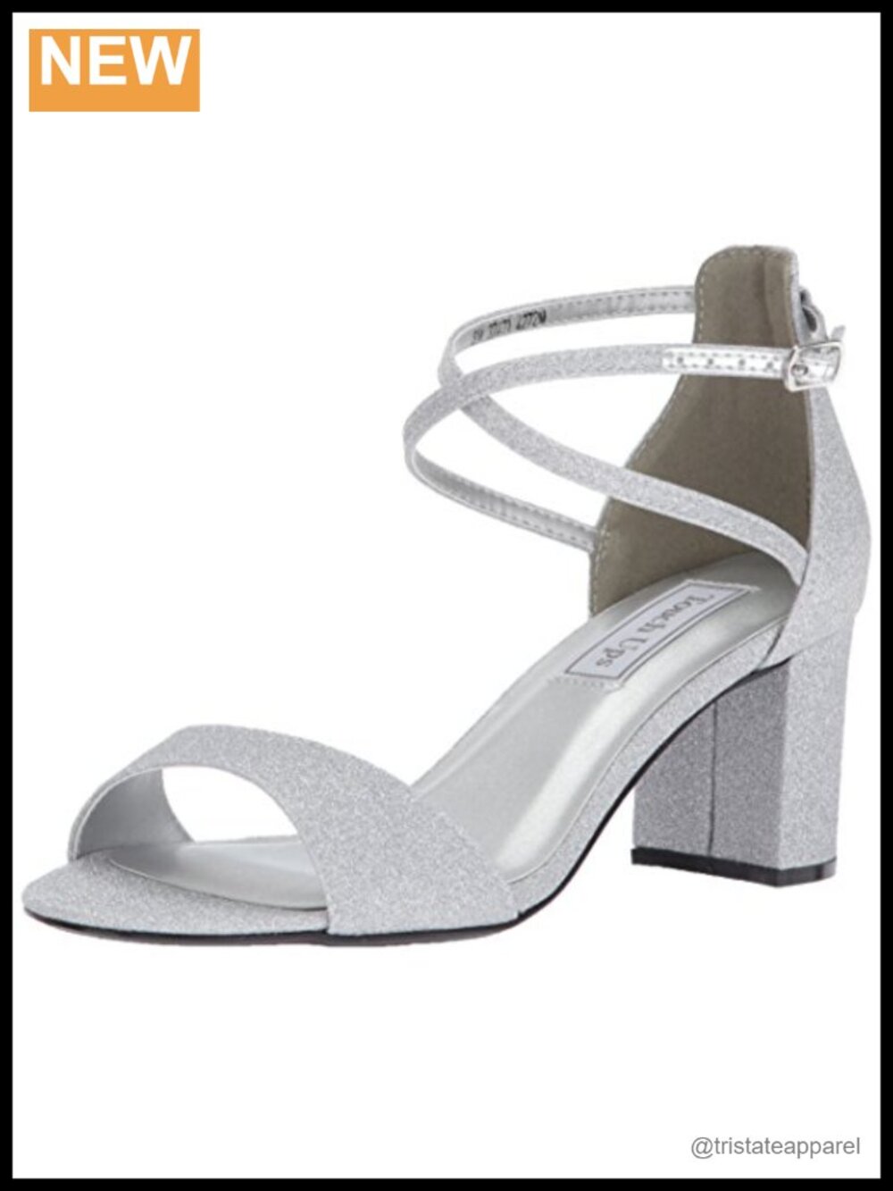 Touch Ups Women's Heeled Sandals Block Heel Ankle Strap Wedding Shoes